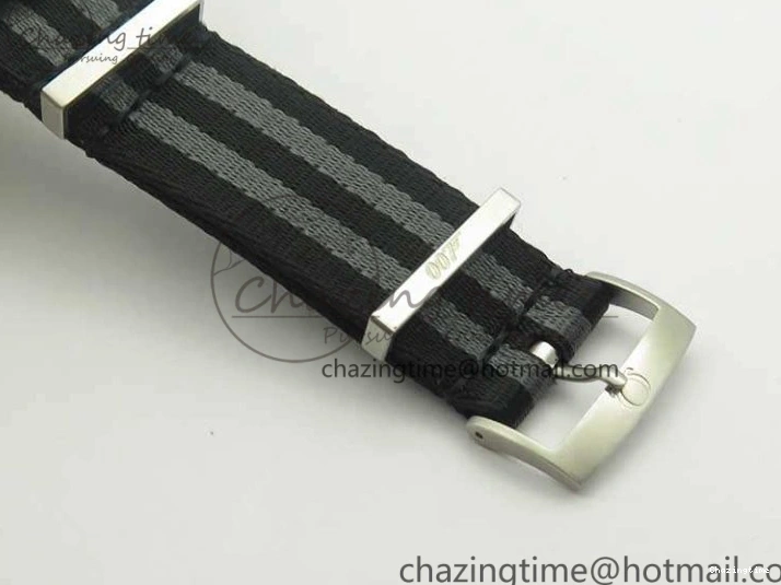 0228 Seamaster 300 Master Spectre SS MKS Best Edition Black Dial On Nylon Strap A SunProtective 8083